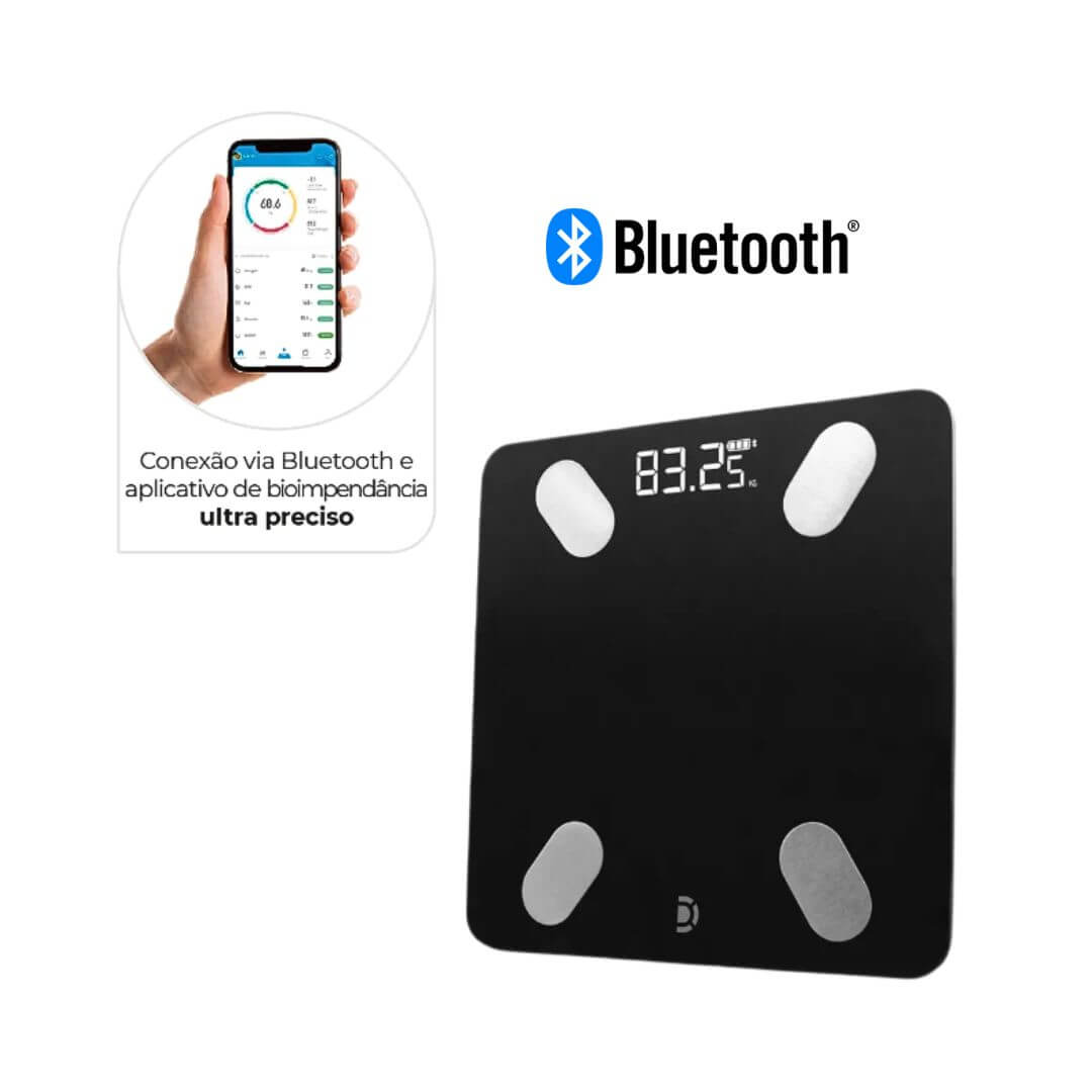 Balança de Bioimpedância Alta Precisão até 180 Kg - Dellamed