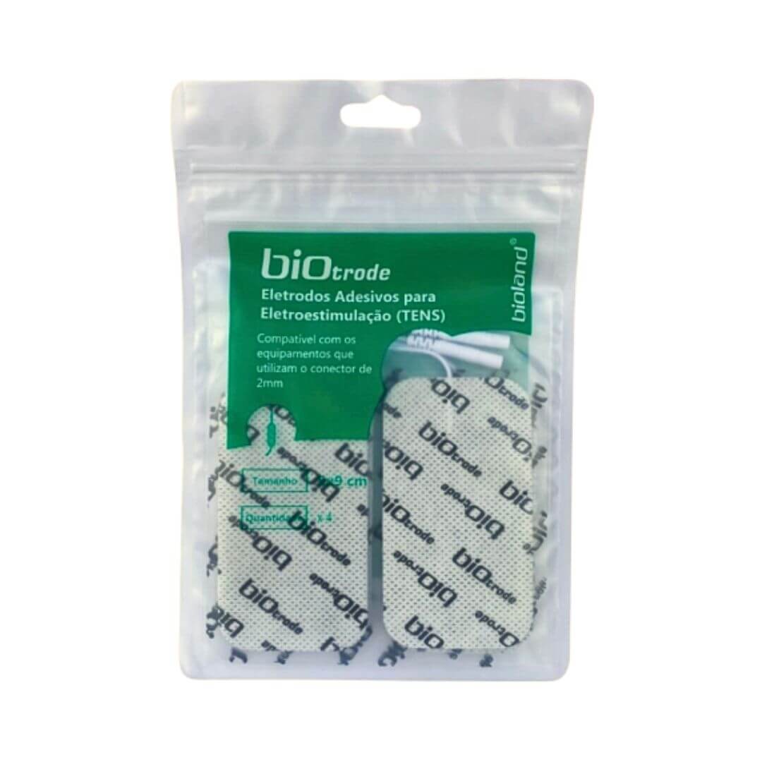 Eletrodo Auto Adesivo Biotrode Com 4 Unidades 9 x 5cm Bioland