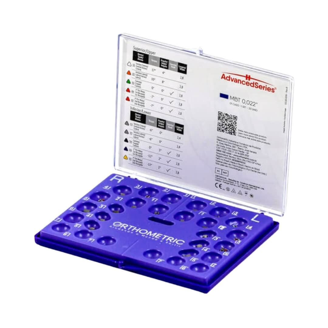 Braquete Metálico Advanced Series MBT 0,022" 1 Caso - Orthometric