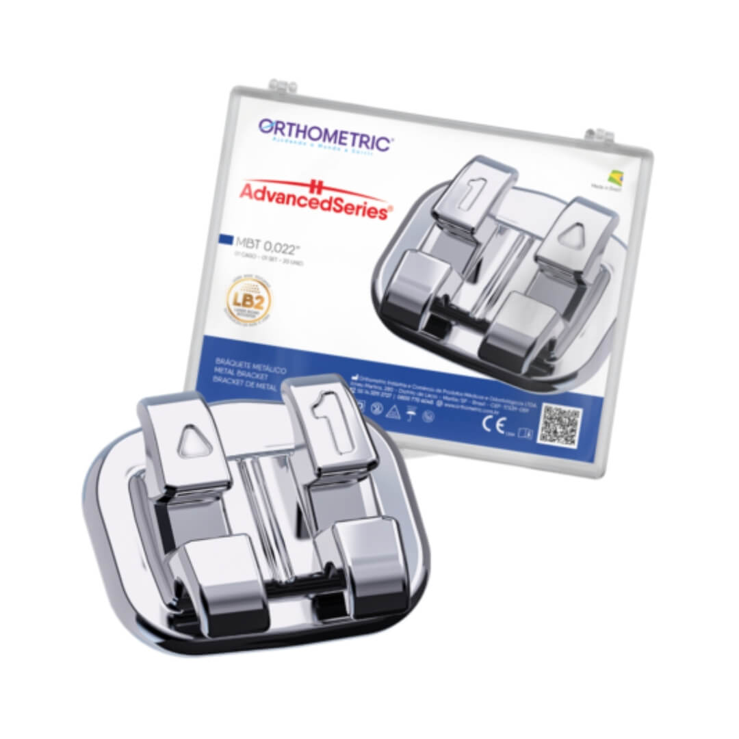 Braquete Metálico Advanced MBT 0,022" 10 Casos - Orthometric - Dental Access