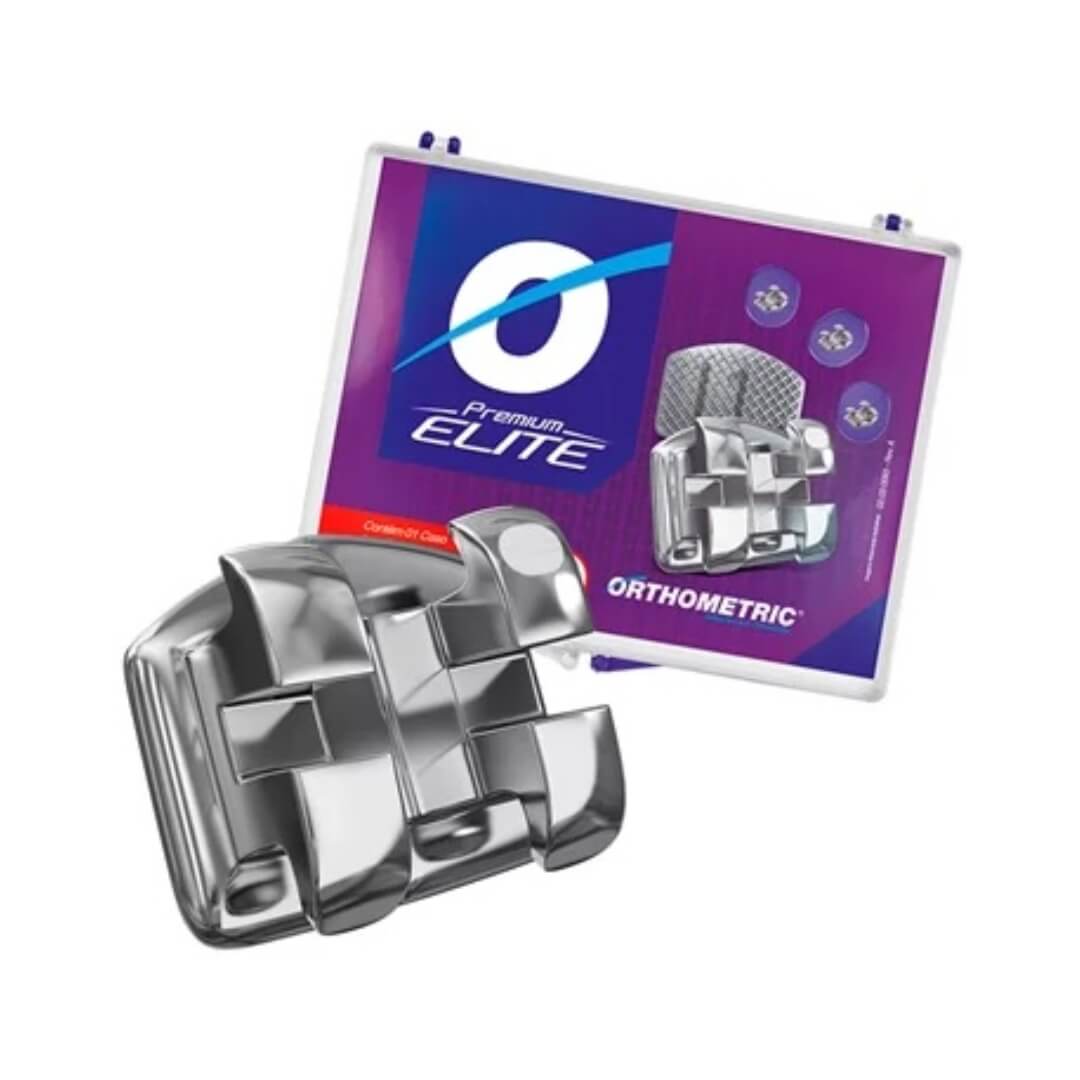 Braquetes Metálicos Premium Elite Bidimensional Roth 0.018"/0.022" - Orthometric