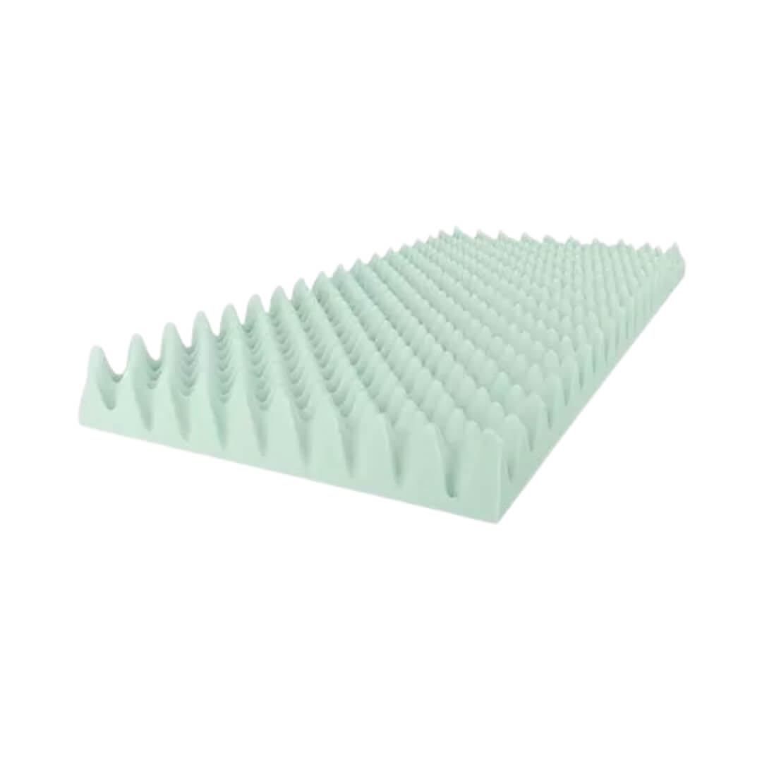 Colchonete Espuma Caixa de Ovo Solteiro D28 Verde - Natural