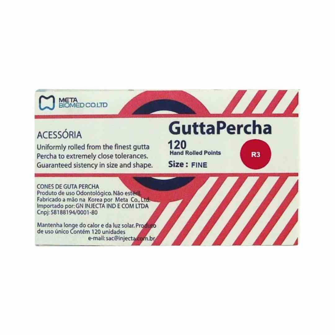 Cone de Gutta Percha Acessória 120 UN - Injecta - Dental Access
