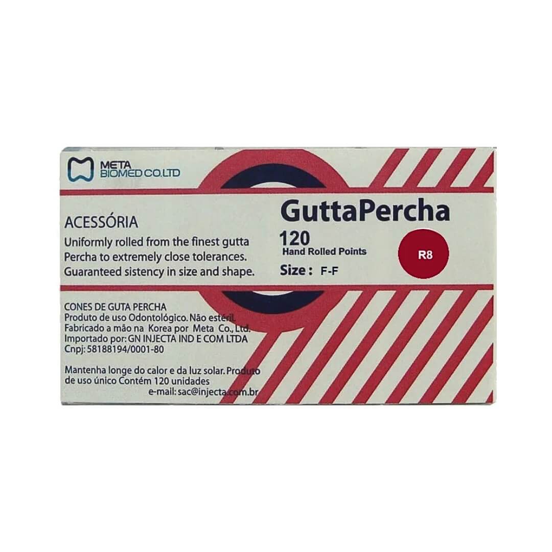 Cone de Gutta Percha Acessória 120 UN - Injecta - Dental Access