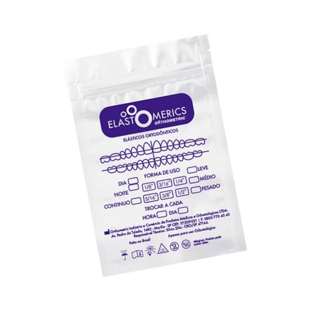 Embalagem para Elástico Ortodôntico 50 Un - Orthometric - Dental Access