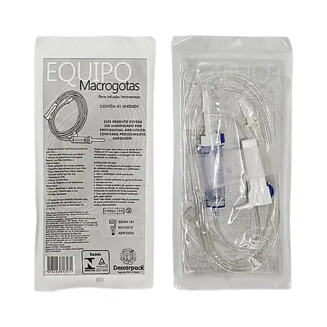 Equipo Macrogotas Completo Luer Slip UN - Descarpack - Dental Access