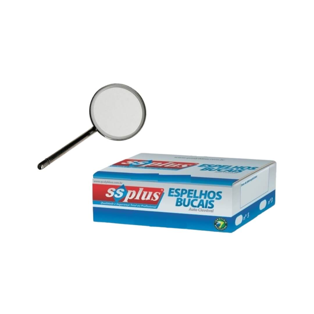 Espelho Bucal Plano N°05 sem Cabo - SSPLUS - Dental Access