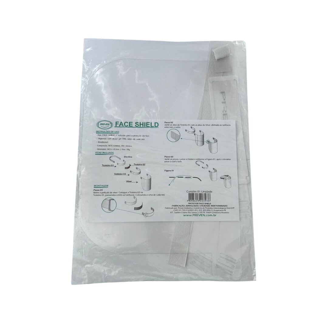 Face Shield em PETG 0,50mm - Preven - Dental Access