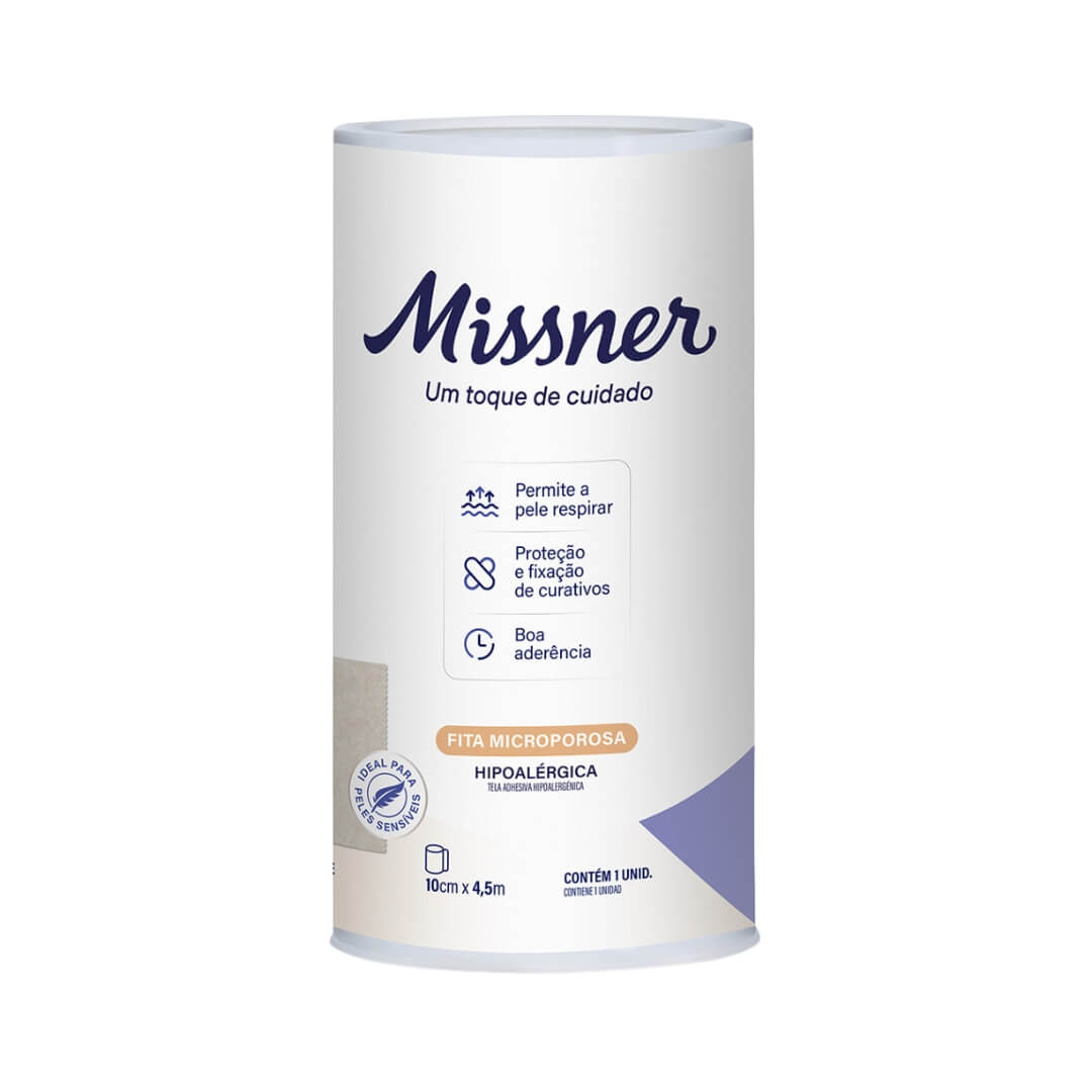 Fita Cirúrgica Hipoalérgica Microporosa Bege - Missner