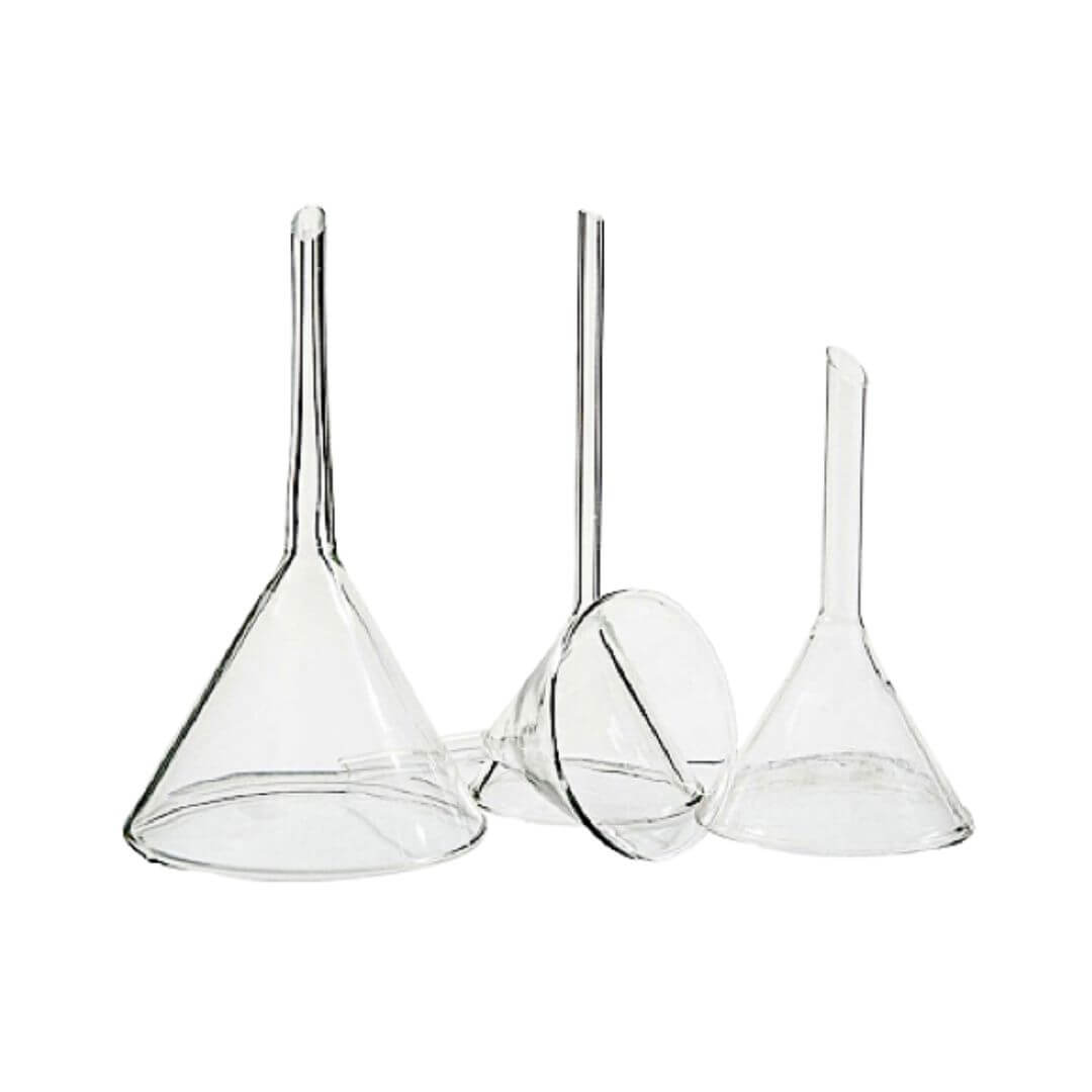 Funil Analítico Liso Haste Curta Vidro Boro 3.3 - Global Trade