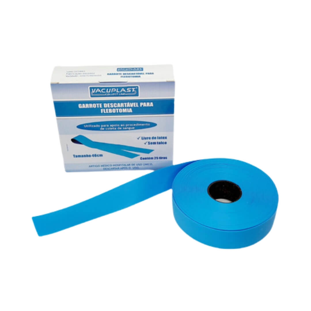 Garrote Descartável Caixa 25 Tiras de 36cm - Vacuplast