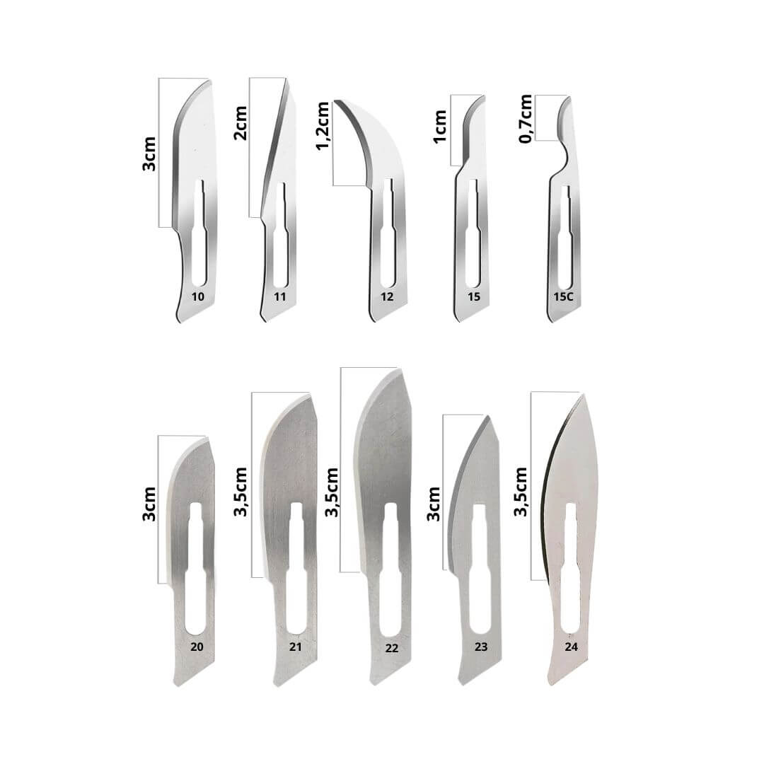 Lâmina de Bisturi Aço Carbono 100UN - Solidor