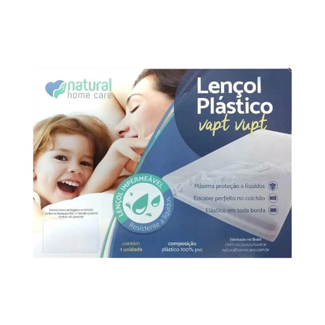 Lençol Plástico Vapt Vupt Solteiro - Natural