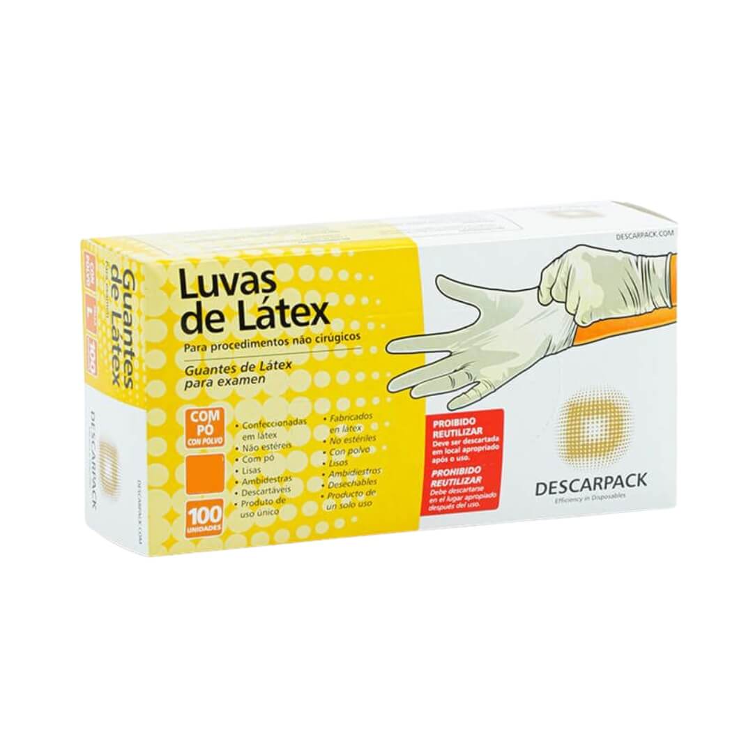 Luva Látex para Procedimento com Pó 50 Pares - Descarpack