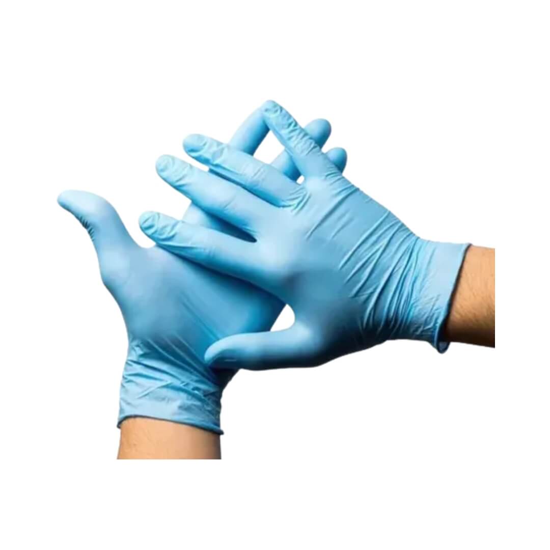Luva Nitrílica Sem Pó Azul 100 UN - Descarpack