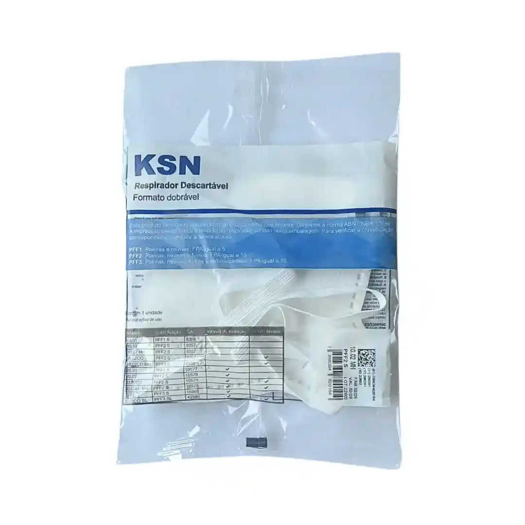 Máscara Hospitalar 4 Camadas EFB 99% PFF2-S N95 Branca - KSN - Dental Access