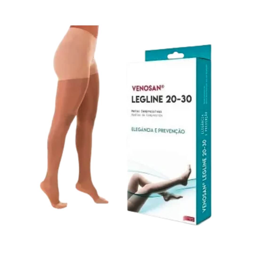 Meia AT Legline 20-30mmHg Pé Fechado Sahara - Venosan - Dental Access