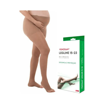 Meia ATM Gestante Legline 15-23mmHg Pé Aberto Sahara Venosan - Dental Access