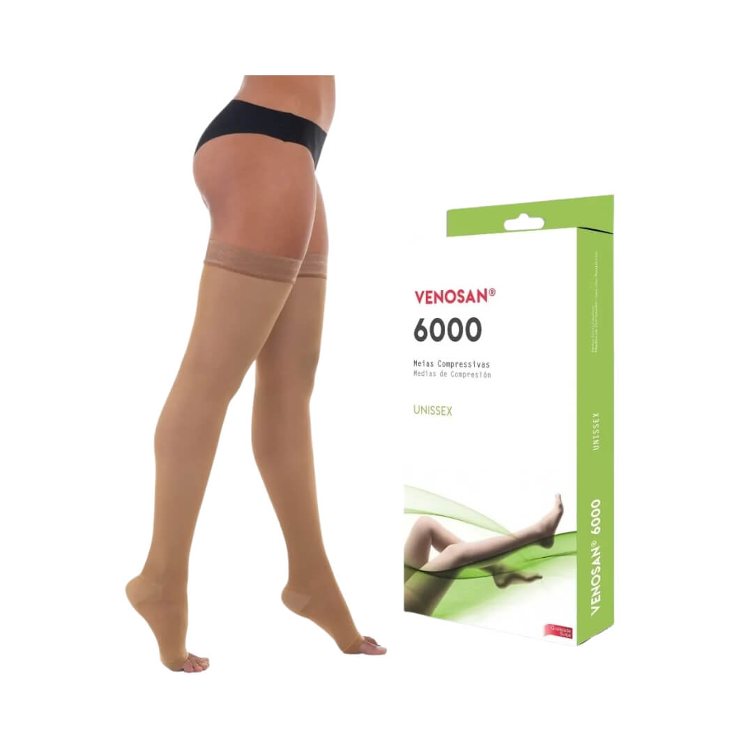 Meia de Compressão AGH 6000 30-40mmHg Pé Aberto - Venosan - Dental Access