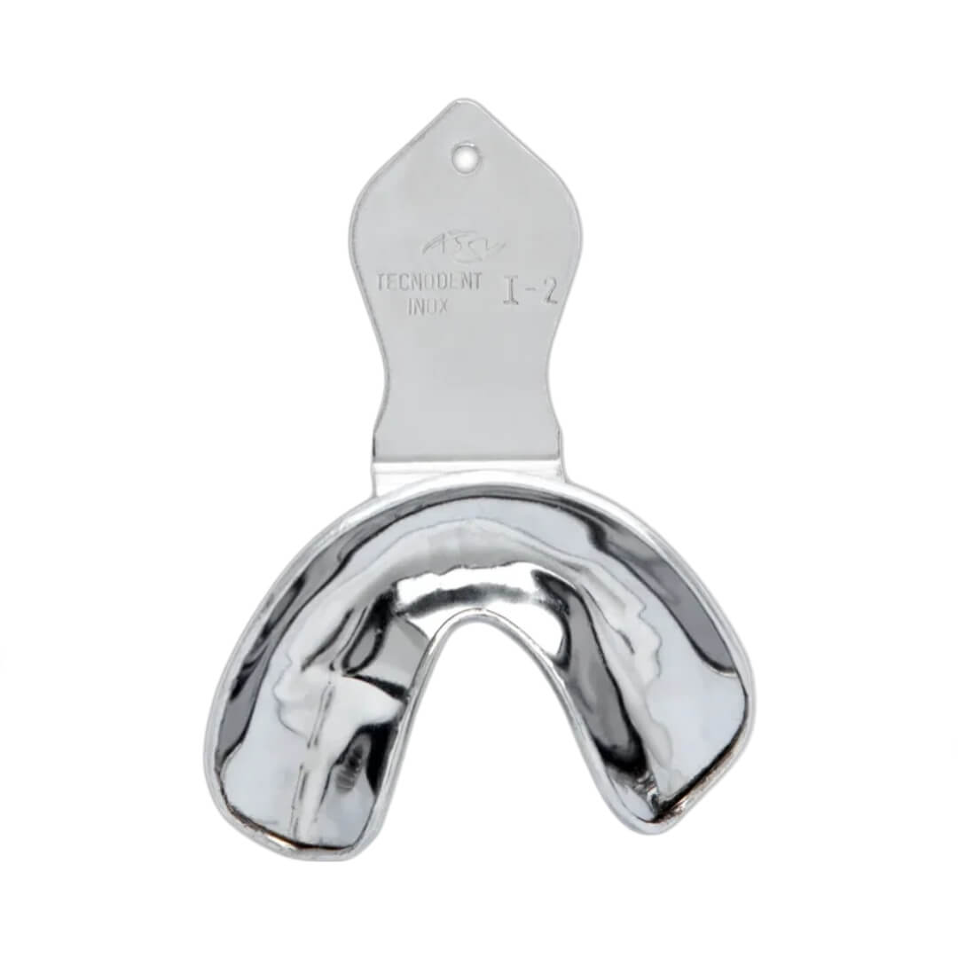 Moldeira Adulto Rasa (Desdentado) Lisa Inox - Tecnodent