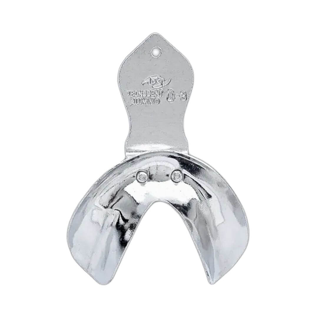 Moldeira Adulto Rasa (Desdentado) Lisa Alumínio - Tecnodent - Dental Access