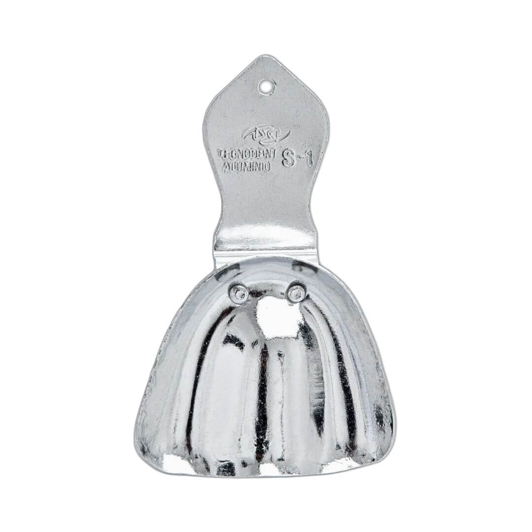 Moldeira Adulto Rasa (Desdentado) Lisa Alumínio - Tecnodent - Dental Access