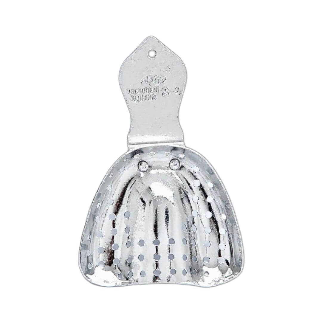 Moldeira Adulto Desdentado Perfurada Alumínio S-4 Tecnodent