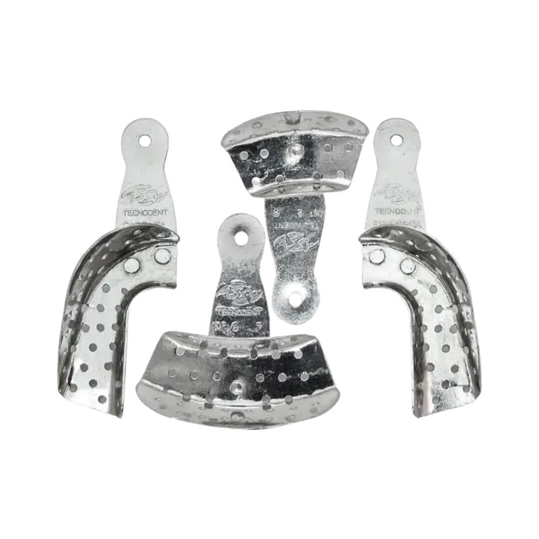 Perforated Aluminum Partial Trays, 4 Pieces - Tecnodent