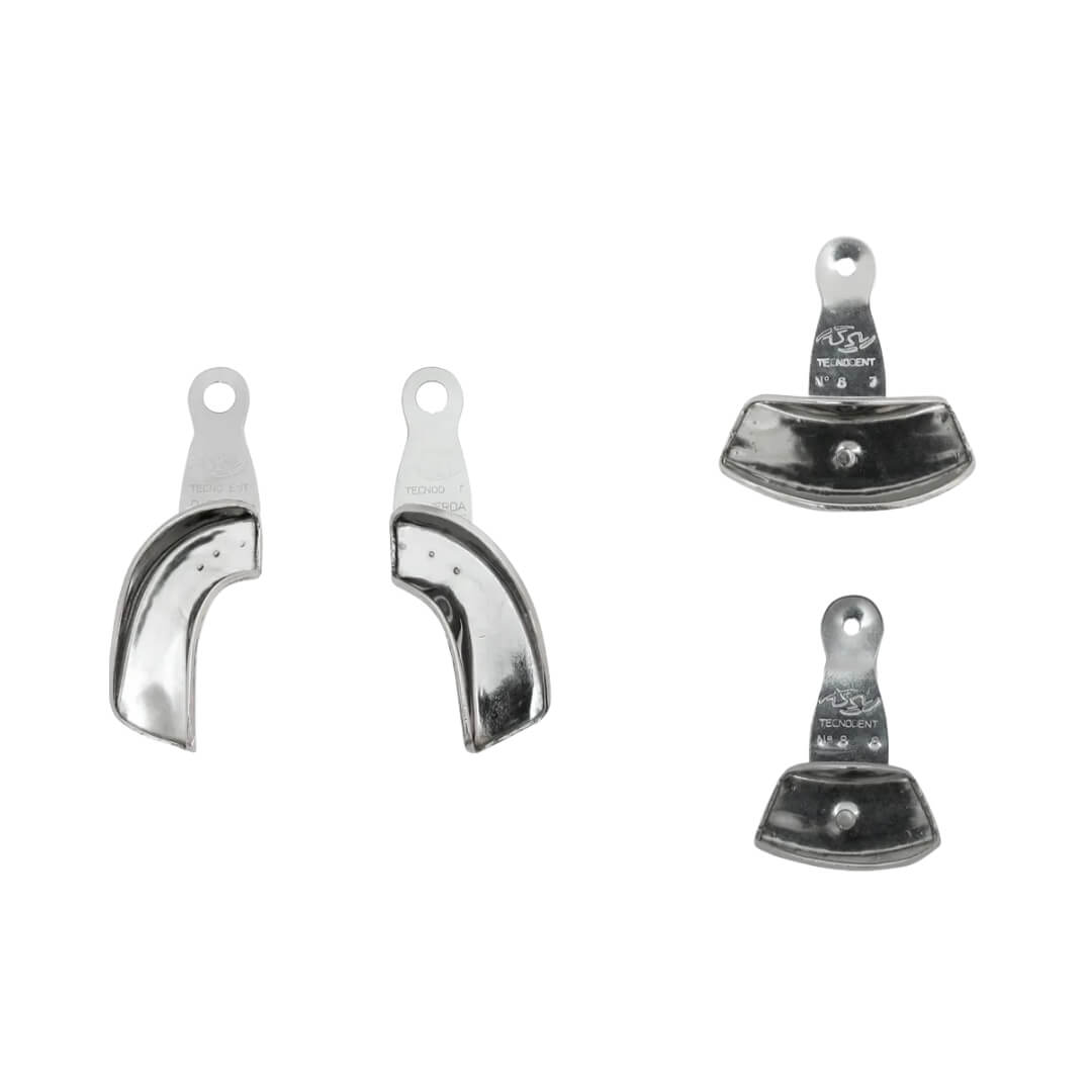 Moldeiras Parcias Lisa Inox Com 4 Peças- Tecnodent