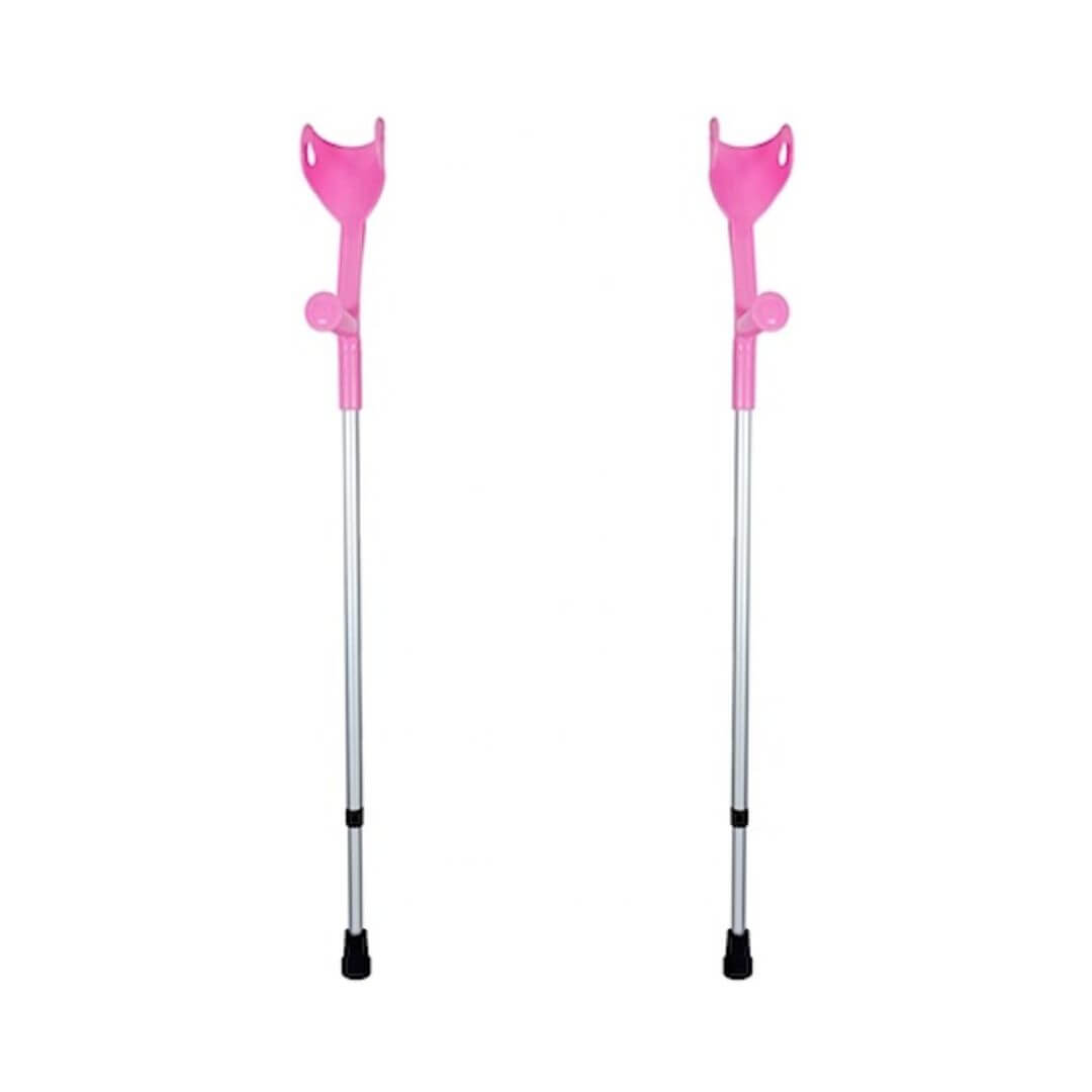 Muleta Canadense Alumínio Apoio Fixo 130Kg (Par) - Indaiá