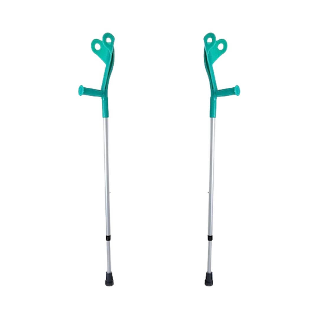 Muleta Canadense Alumínio Apoio Fixo 130Kg (Par) - Indaiá