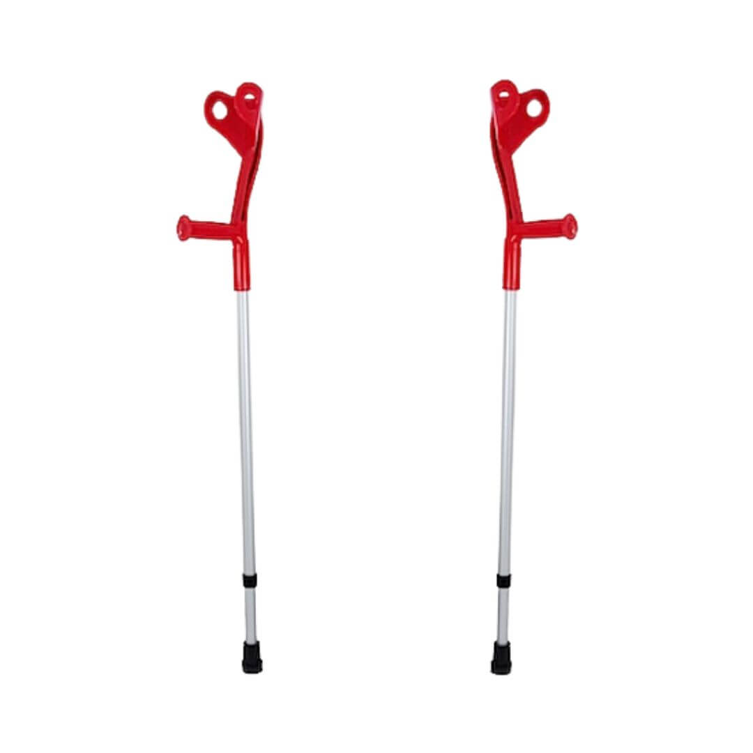 Muleta Canadense Alumínio Apoio Fixo 130Kg (Par) - Indaiá