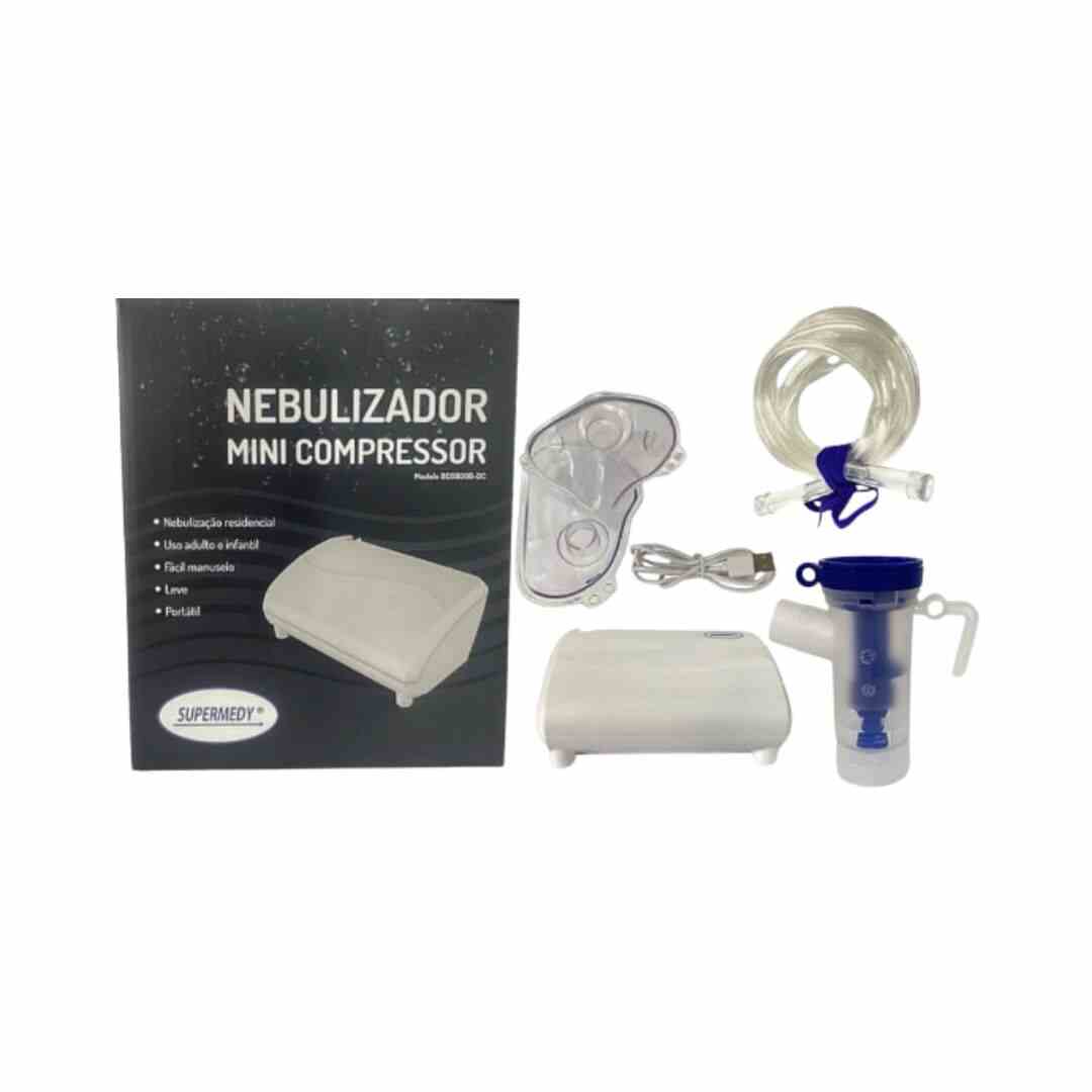Nebulizador Inalador Mini Compressor Bivolt Supermedy | Dental Access