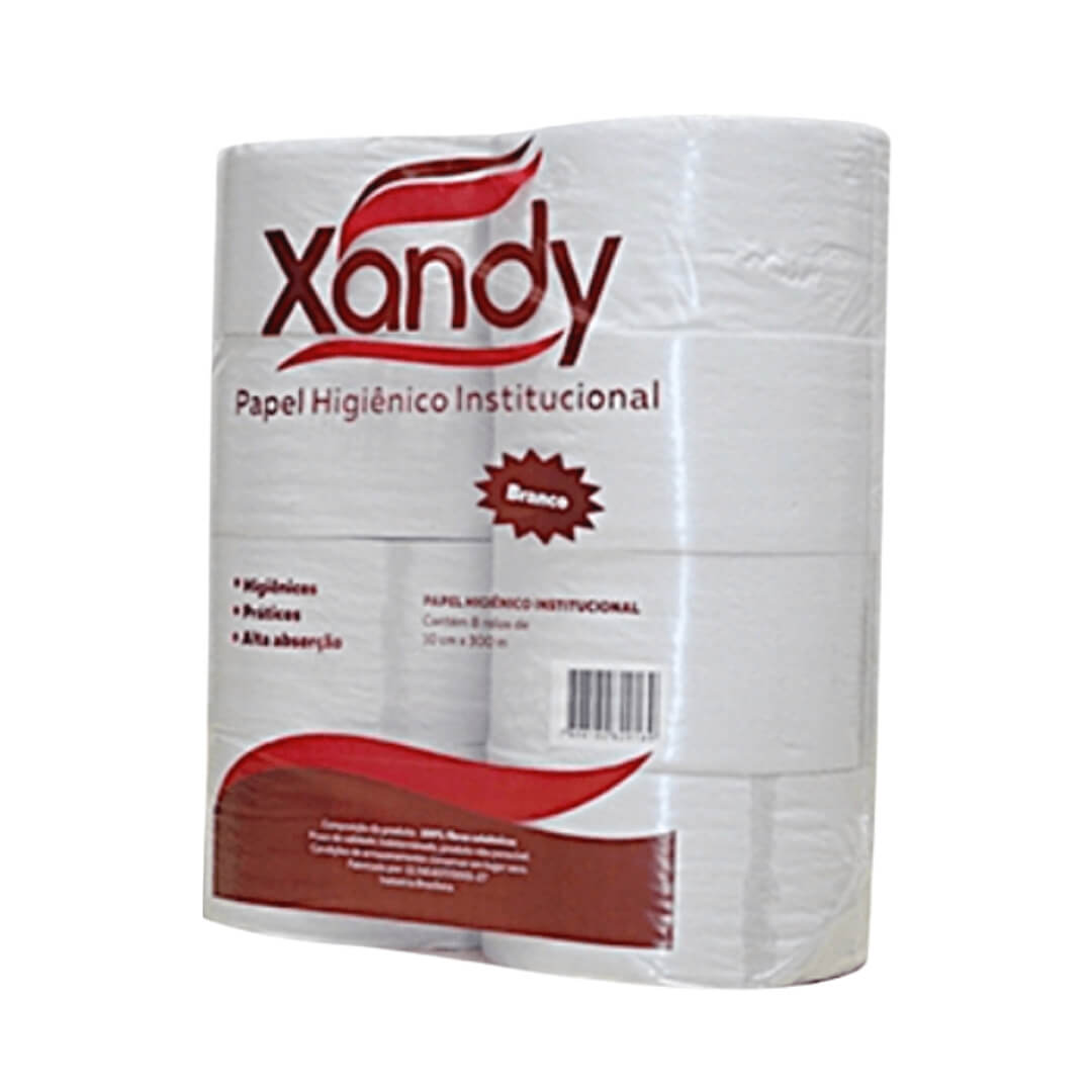 Papel Higiênico Institucional Branco 8 Unidades - Xandy
