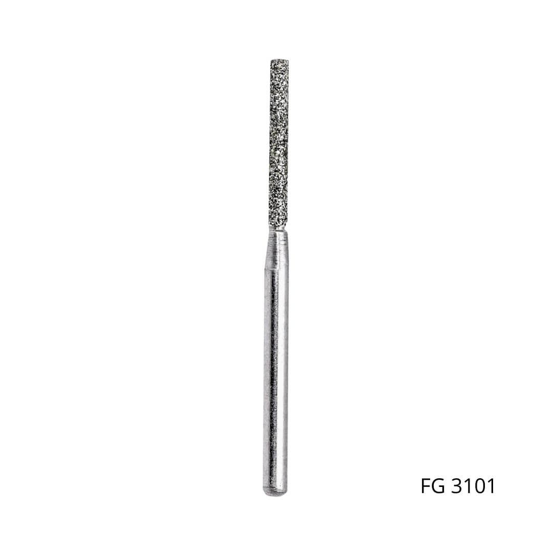 Ponta Diamantada Cilíndrica Extremidade Plana FG - Fava