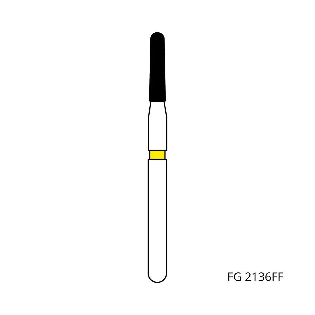Ponta Diamantada Invicta Cônica Topo Arredondado FG - American - Dental Access