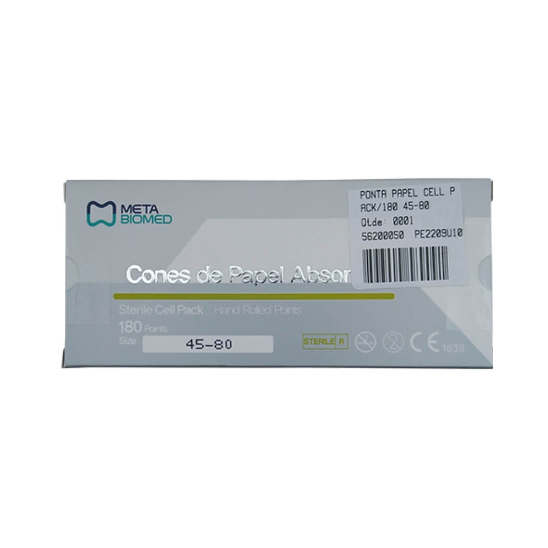 Ponta de Papel Absorvente Cell Pack com 180Un - Injecta - Dental Access
