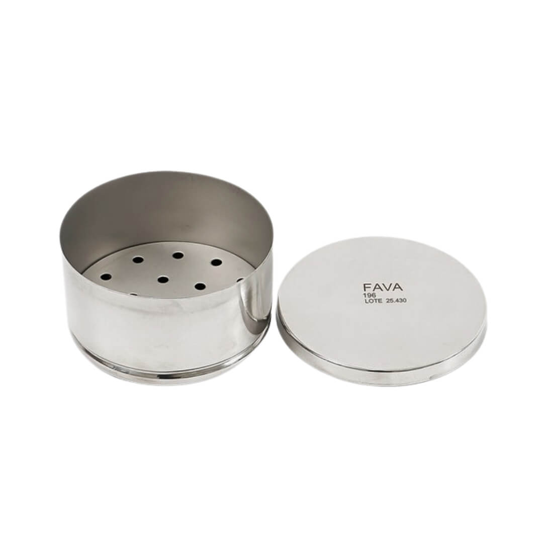 Porta Algodão Inox para Rolos Dentais - Fava
