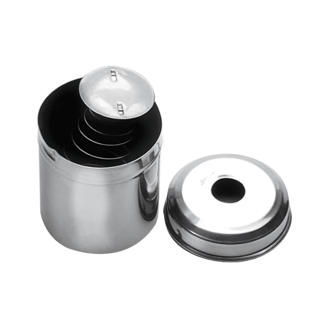 Porta Algodão Limpo Inox c/ Mola - Fava