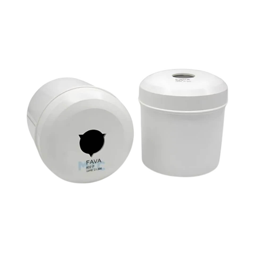 Porta Algodão Plástico Limpo e Servido Branco - Fava