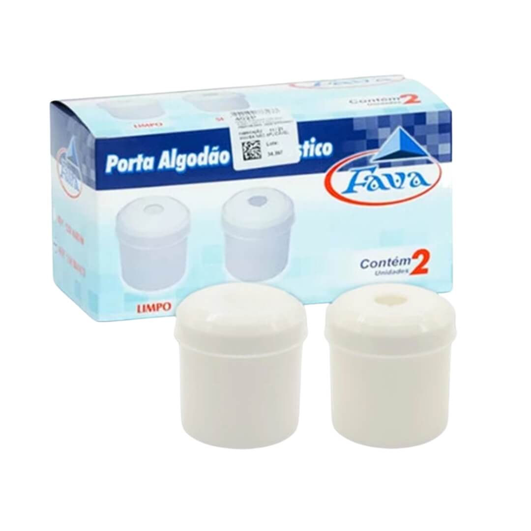 Clean and Served White Plastic Cotton Holder - Fava