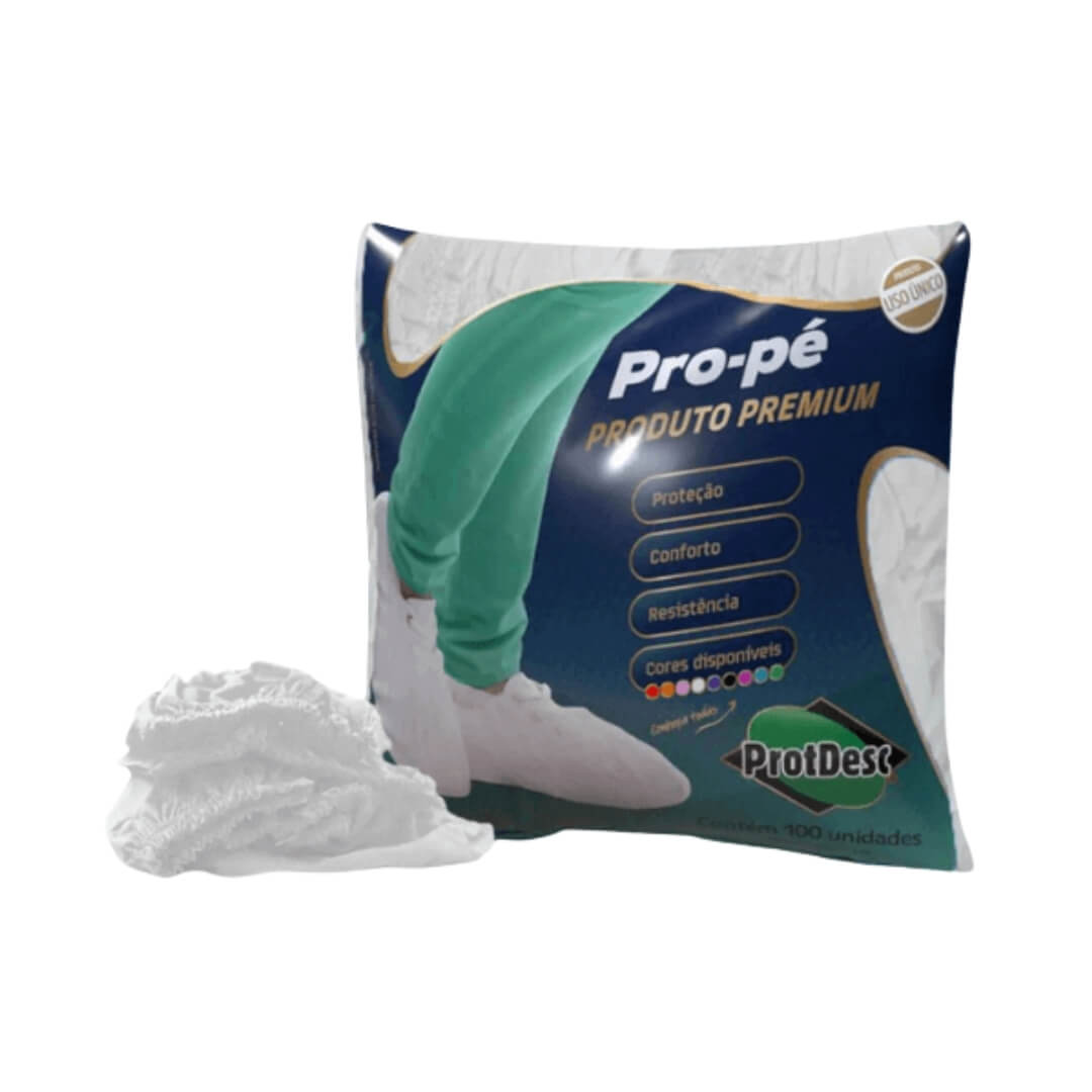 Propé Sapatilha Descartável TNT 20G Branco 100 UN - ProtDesc