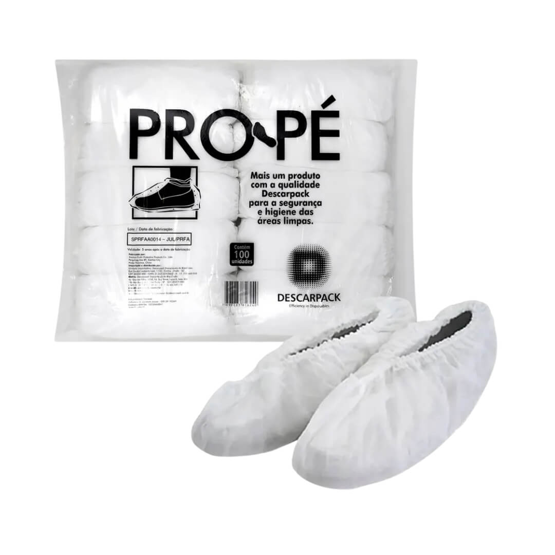 Propé Sapatilha TNT Branco 100 Pares - Descarpack