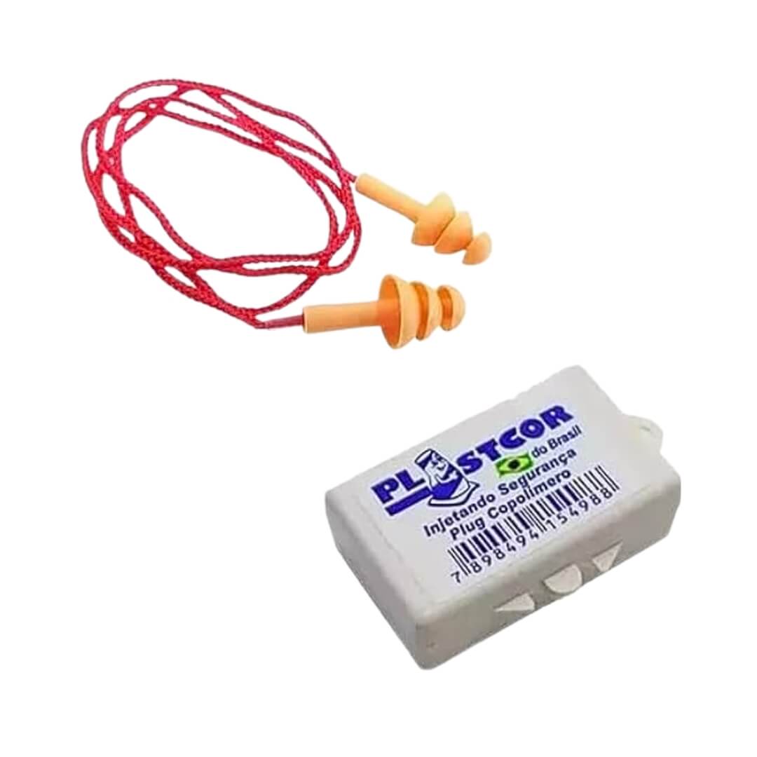 Silicone Earplug Hearing Protector with Cord - Plastcor
