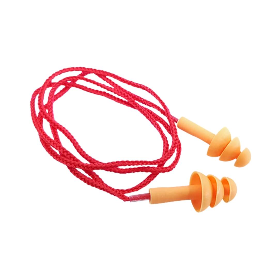 Silicone Earplug Hearing Protector with Cord - Plastcor