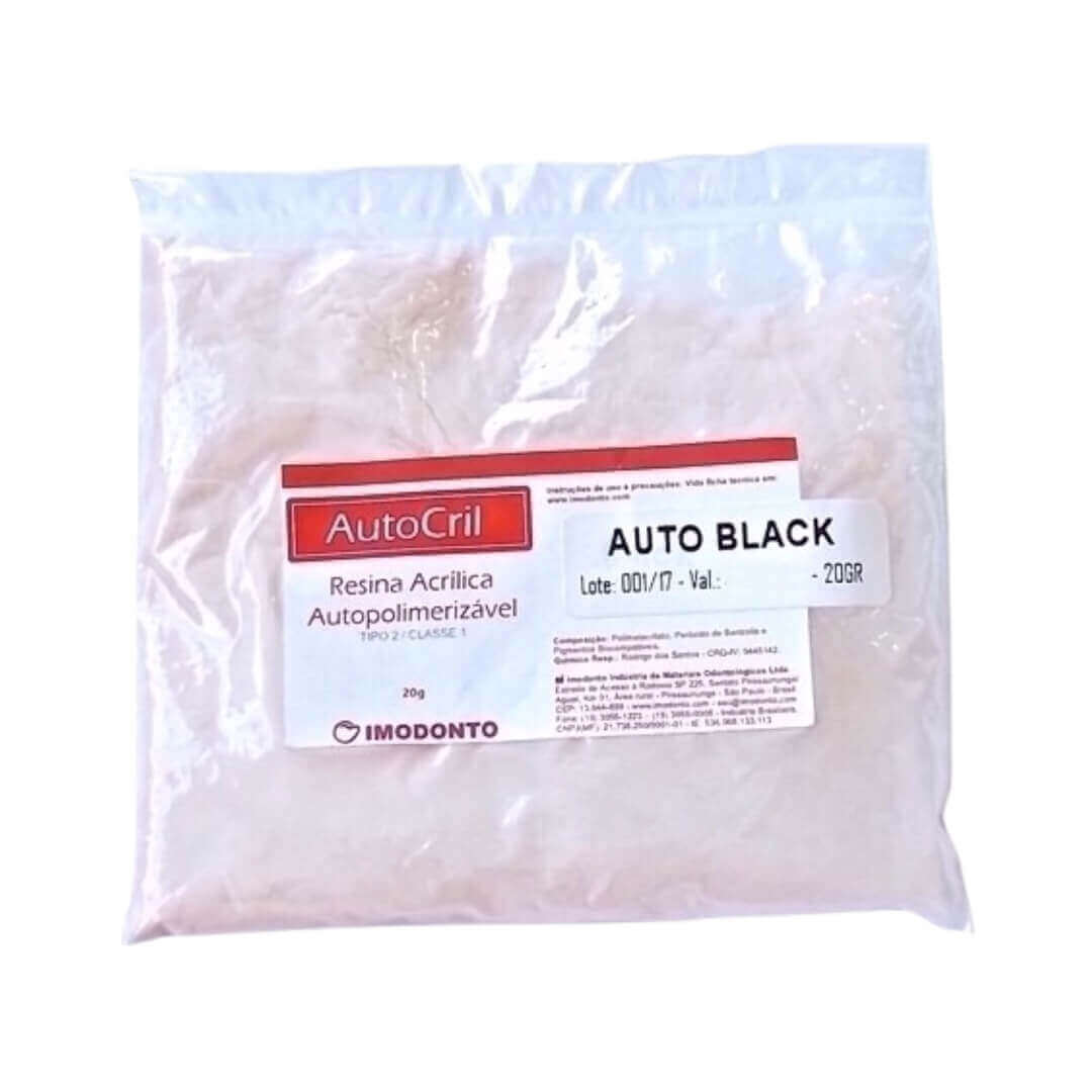 Resina Acrílica Auto Pó AutoCril Rosa Black 20g - Imodonto - Dental Access