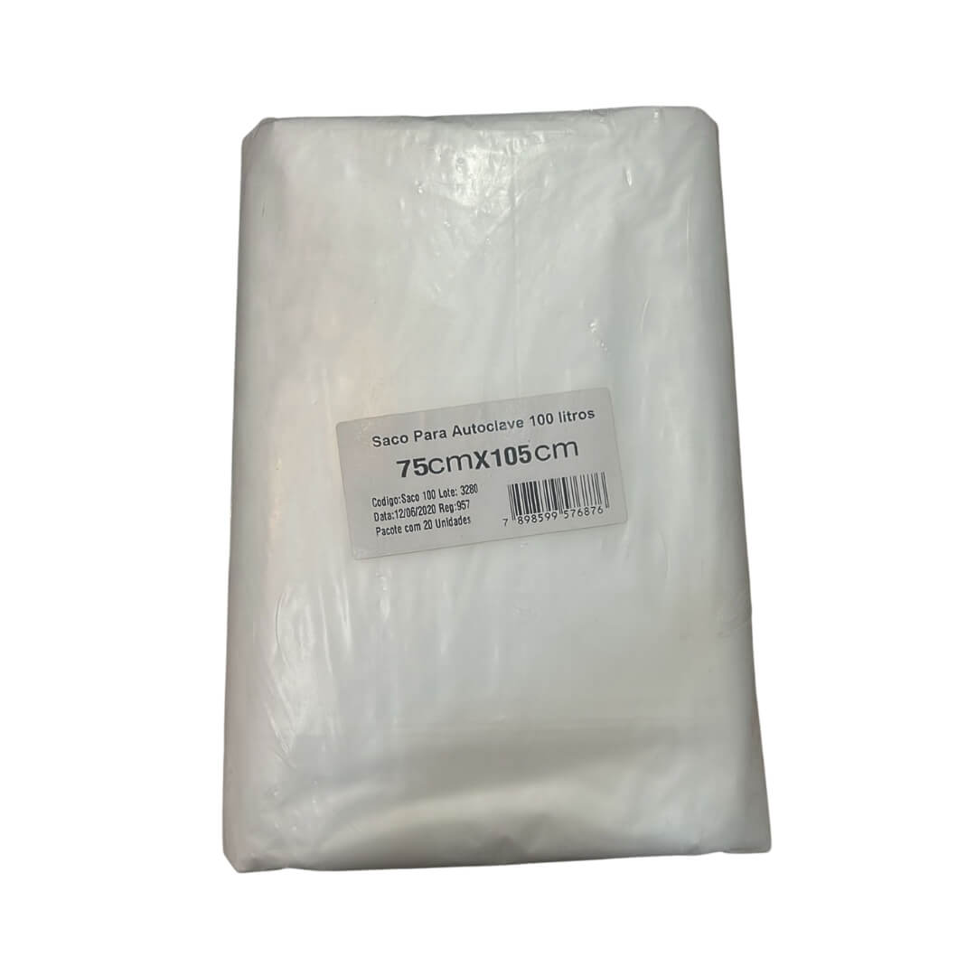 Saco Plástico PE para Autoclave 20UN - Cral