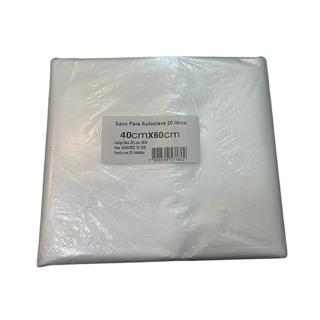 Saco Plástico PE para Autoclave 20UN - Cral