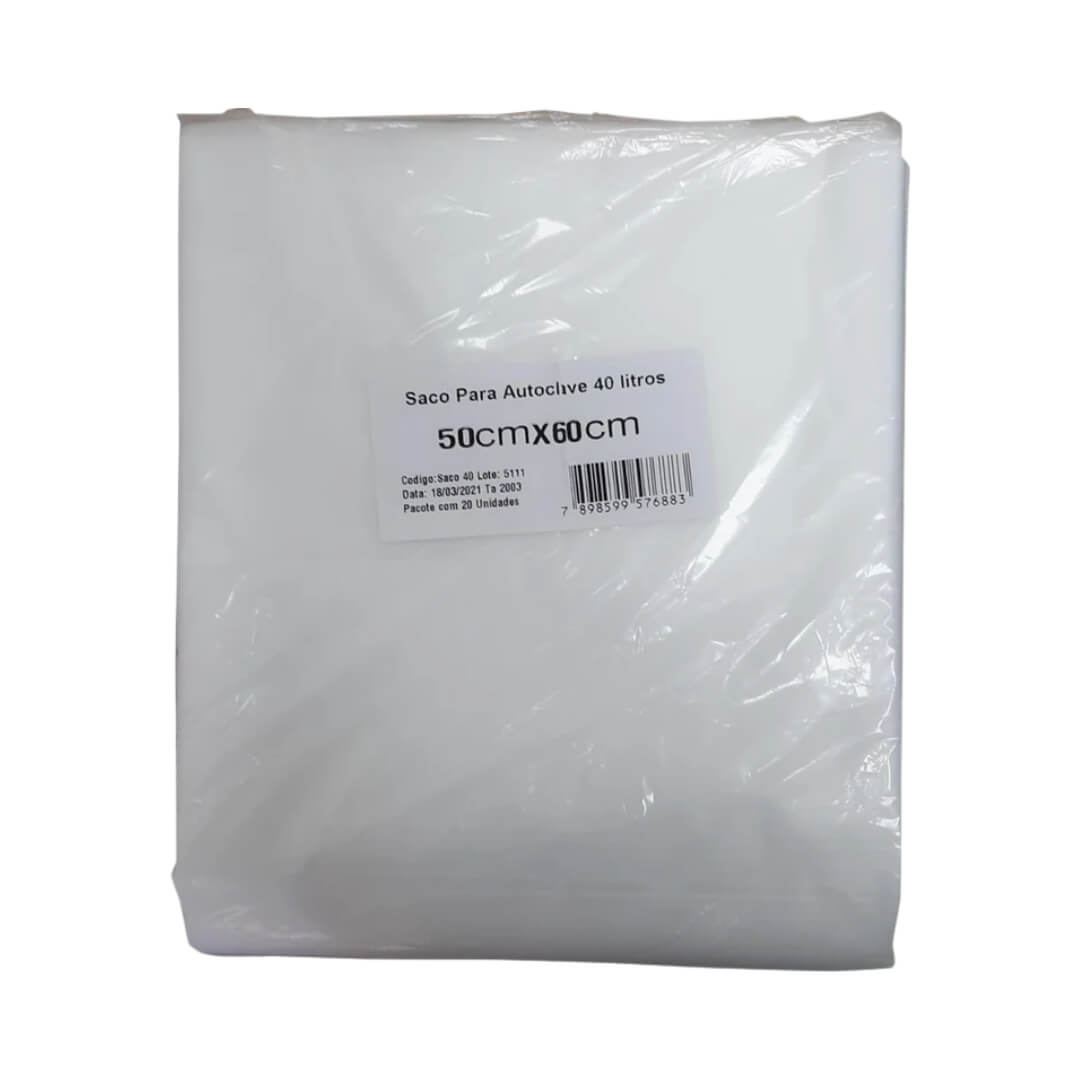 Saco Plástico PE para Autoclave 20UN - Cral