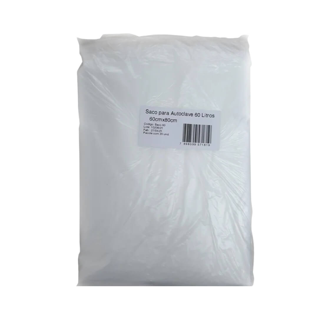 Saco Plástico PE para Autoclave 20UN - Cral
